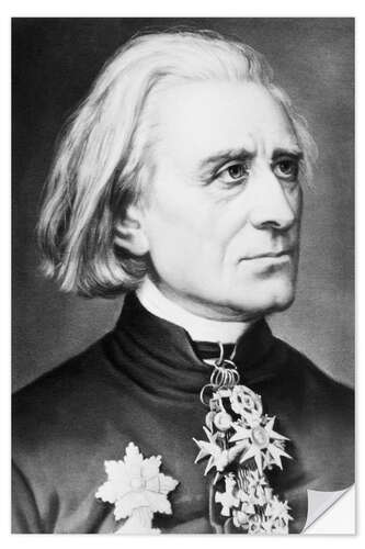 Selvklebende plakat Franz Liszt