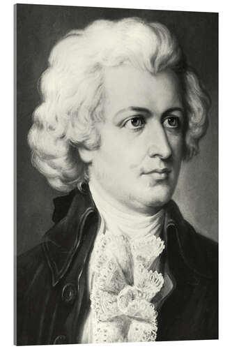 Stampa su vetro acrilico Idealised Mozart Portrait