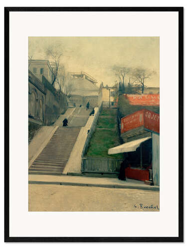 Impression artistique encadrée Le Sacré-Coeur en construction, 1890