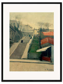 Impression artistique encadrée Le Sacré-Coeur en construction, 1890