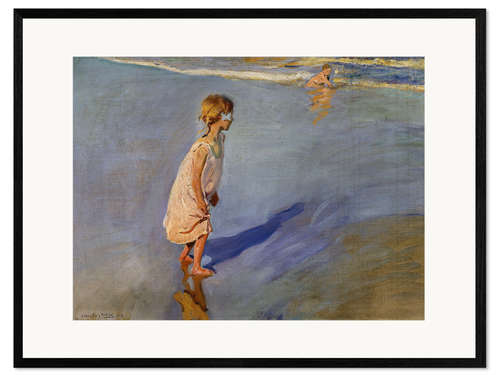 Impresión de arte enmarcada Niña con lazo azul, 1908