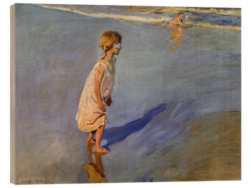 Quadro de madeira Girl With Blue Ribbon, 1908