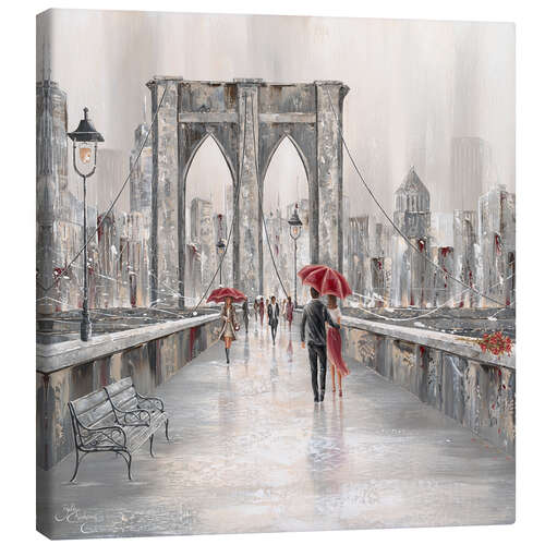 Canvas print Roses on Brooklyn Bridge