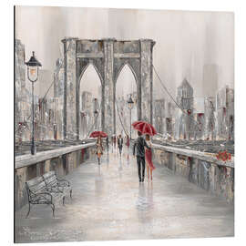 Magnettafel Rosen auf der Brooklyn Bridge