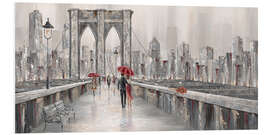 Foam board print Roses on Brooklyn Bridge (Panorama)