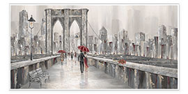 Kunstwerk  Roses on Brooklyn Bridge (Panorama) - Isabella Karolewicz