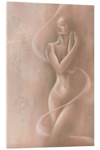 Tableau en verre acrylique Self Love, female nude