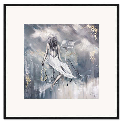 Innrammet kunsttrykk Mellifluous Music, Lady with Violin I