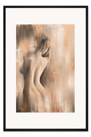 Gerahmter Kunstdruck Eingetaucht, weiblicher Akt II