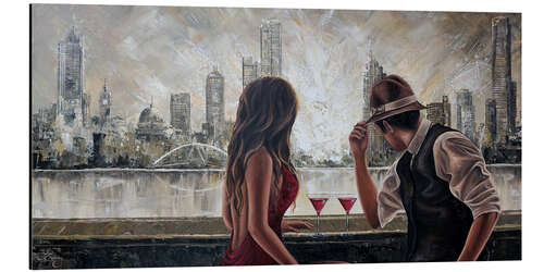 Print på aluminium Drinks By the Yarra River, Melbourne Vibes