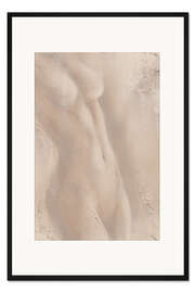 Gerahmter Kunstdruck Frei, weiblicher Akt