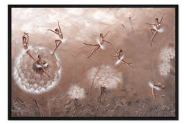 Gerahmter Kunstdruck Tanz der Pusteblumen