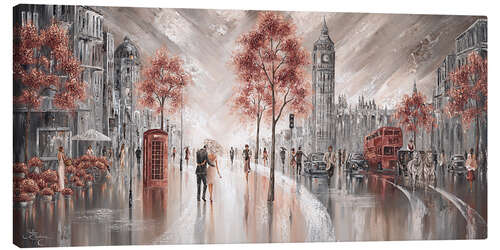 Canvas print Street Scene, London City