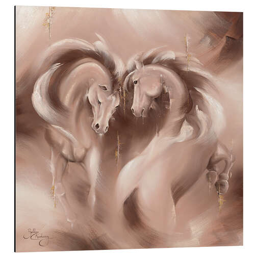 Aluminium print Tender Heart, Horses in Love