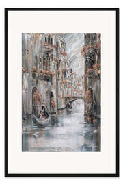 Gerahmter Kunstdruck Kanalfahrt, Venedig Charme