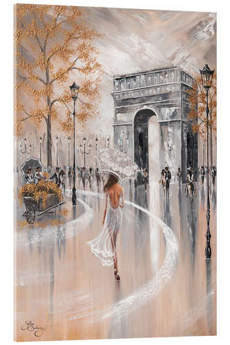 Acrylic print Woman with umbrella, Paris Flair