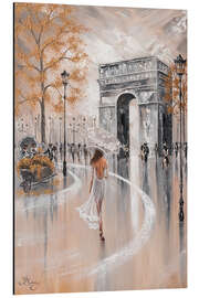 Aluminium print Woman with umbrella, Paris Flair