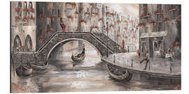 Tableau en aluminium Sunset Glow, Venice Charm