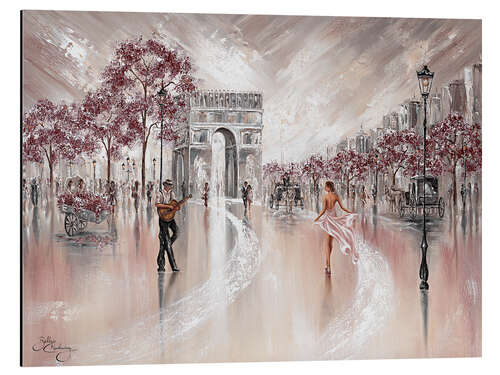 Aluminium print Street in Paris, Romantic Flair