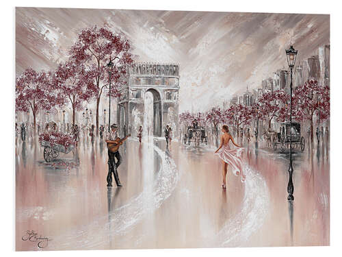 Stampa su PVC Street in Paris, Romantic Flair