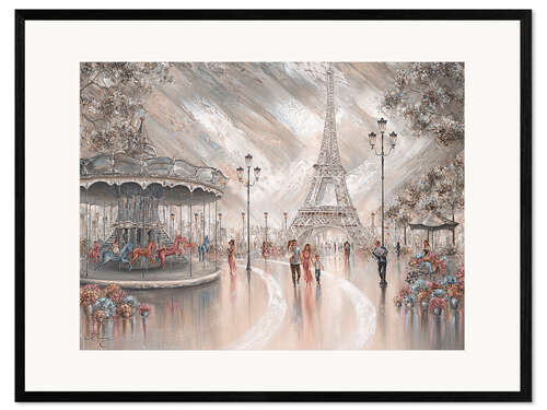 Impressão artística com moldura Funfair, Paris Flair