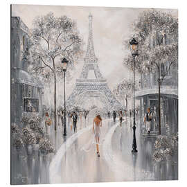 Magnettafel Frau am Eiffelturm, Pariser Flair II