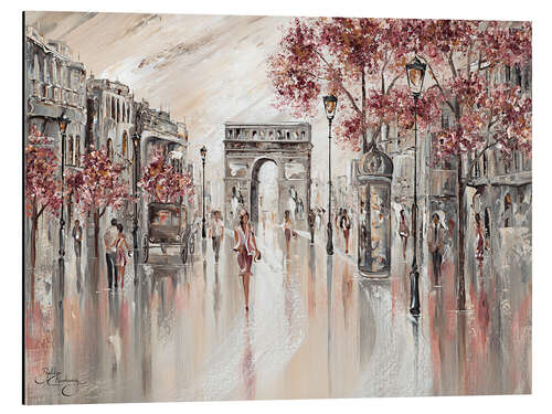 Aluminium print Beautiful Paris Street Scene