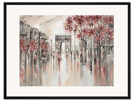 Gerahmter Kunstdruck Wunderschöne Pariser Straßenszene