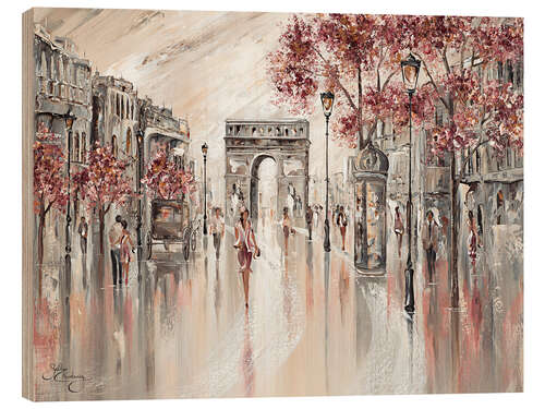 Hout print Beautiful Paris Street Scene