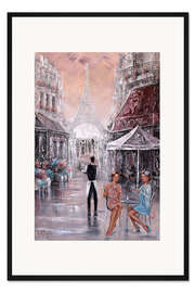 Gerahmter Kunstdruck Geplauder im Pariser Café