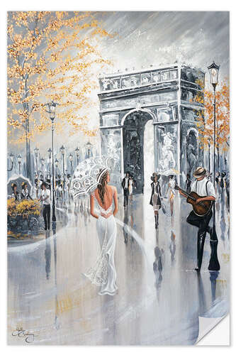 Selvklebende plakat Glimpse, Paris Flair III