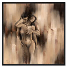 Gerahmter Kunstdruck Umarmung, Paarakt