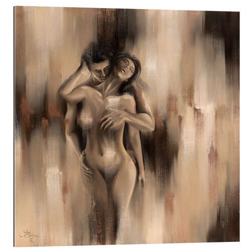 Gallery print Embraced, couple nude