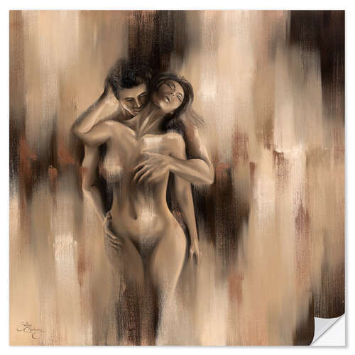 Sisustustarra Embraced, couple nude