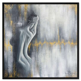 Gerahmter Kunstdruck Herzschlag, weiblicher Akt