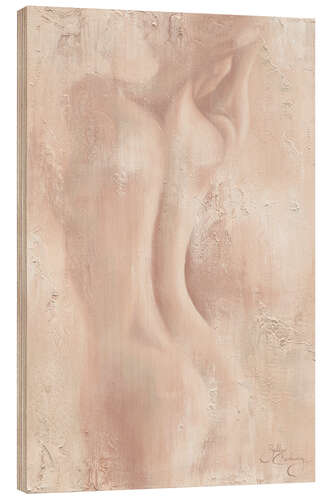 Tableau en bois Immersed, female nude I