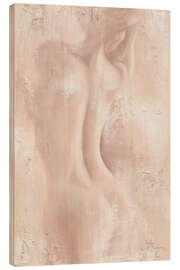 Wood print Immersed, female nude I