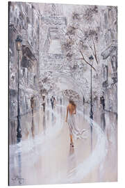 Magnettafel Frau am Eiffelturm, Pariser Flair III