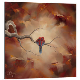 Magnettafel Lovebirds