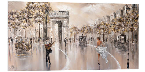 Tableau en PVC Golden Glimpse, Paris Flair