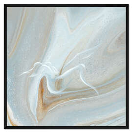 Gerahmter Kunstdruck Hingabe und Strömung, weiblicher Akt