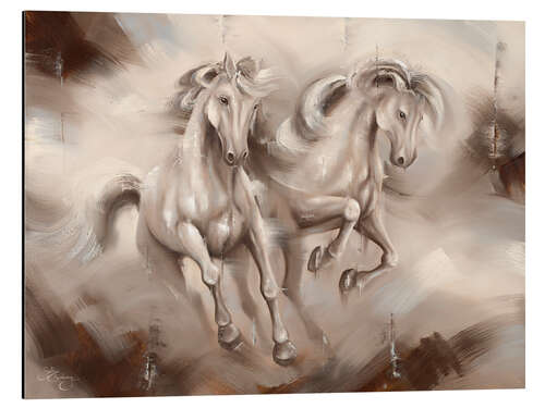 Aluminium print Freedom Horses