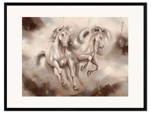 Framed art print Freedom Horses