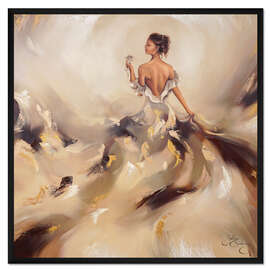 Gerahmter Kunstdruck Harmonie, Dame im Abendkleid