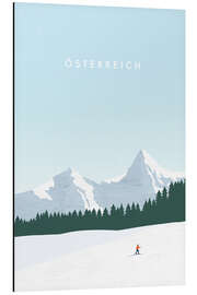 Magnettafel Österreich im Winter