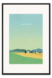 Gerahmter Kunstdruck Toskana