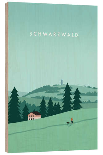 Wood print Schwarzwald