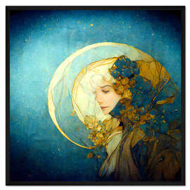 Gerahmter Kunstdruck Träumerei im Mondlicht