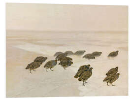 Foam board print Partridges in the Snow, 1891