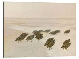 Magnettafel Rebhühner im Schnee, 1891